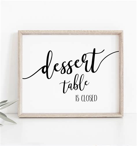 Free Printable Dessert Table Sign
